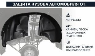 Подкрылки (локеры) для Hyundai Accent 2000-2012 задняя пара Нор Пласт