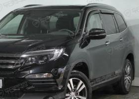 Дефлекторы окон (ветровики) Honda Pilot III 2015"EuroStandard" (Хонда Пилот) Кобра Тюнинг