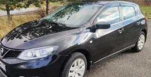 Дефлекторы окон (ветровики) Nissan Tiida Hb (C12) 2015"EuroStandard" (Ниссан Тиида) Кобра Тюнинг